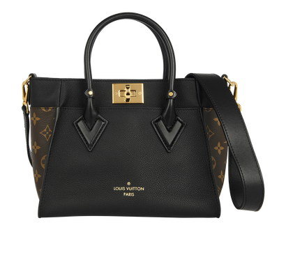 On My Side PM, &pound;1,900, Handbags, Black, Coated Canvas/Leather, Front view